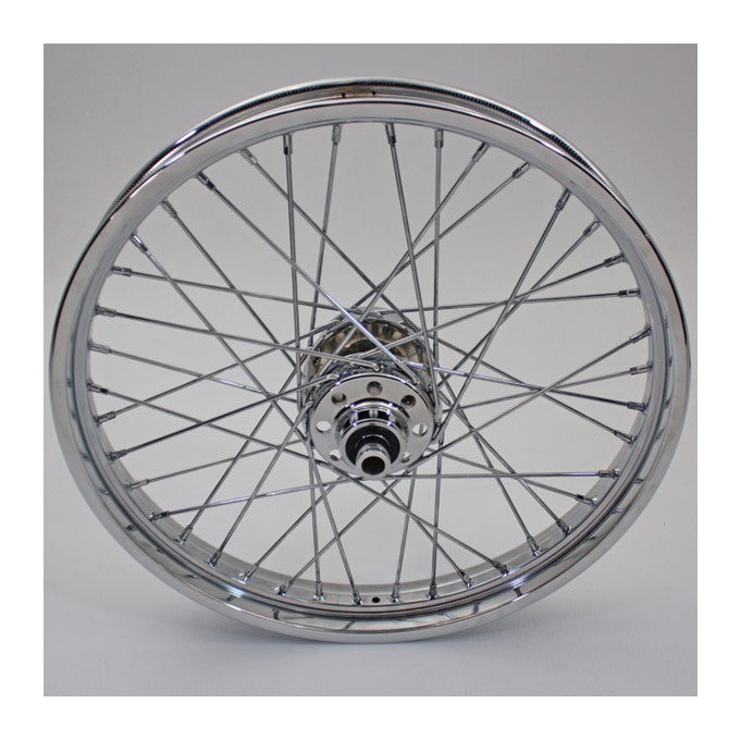 V-Twin Mfg. Replica 40-Spoke Chrome Front Wheel For Harley FXST / FXDWG 1996-1999