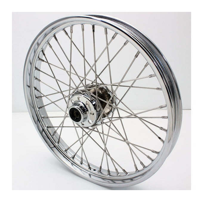 V-Twin Mfg. Replica 40-Spoke Chrome Front Wheel For Harley FXST / FXDWG 1996-1999