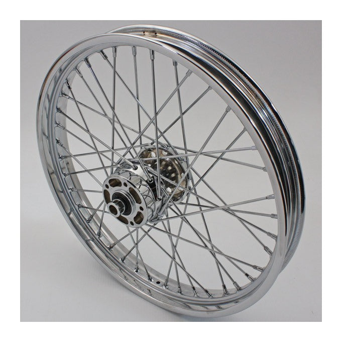 V-Twin Mfg. Replica 40-Spoke Chrome Front Wheel For Harley FXST / FXDWG 1996-1999