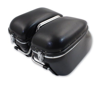  V-Twin Mfg. Replica Bubble Saddlebag Kit W/ Brackets For Harley FL 1958-1984