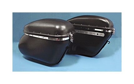  V-Twin Mfg. Replica Bubble Saddlebag Set For Harley FL 1958-1984