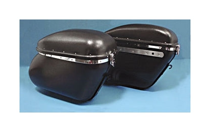  V-Twin Mfg. Replica Bubble Saddlebag Set For Harley FL 1958-1984
