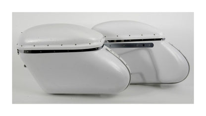  V-Twin Mfg. Replica Bubble Saddlebag Set For Harley FL 1958-1984