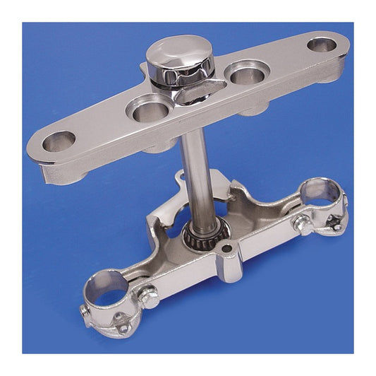  V-Twin Mfg. Replica Chrome Triple Tree Set For Harley FL Softail 1986-1999