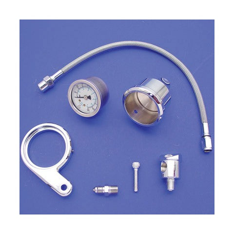  V-Twin Mfg. Rocker Box Oil Pressure Gauge Kit For Harley EVO 1984-2000
