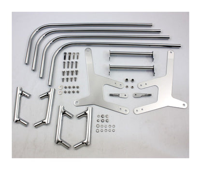 V-Twin Mfg. Saddlebag Guard Chrome Kit For Harley FL 1968-1977