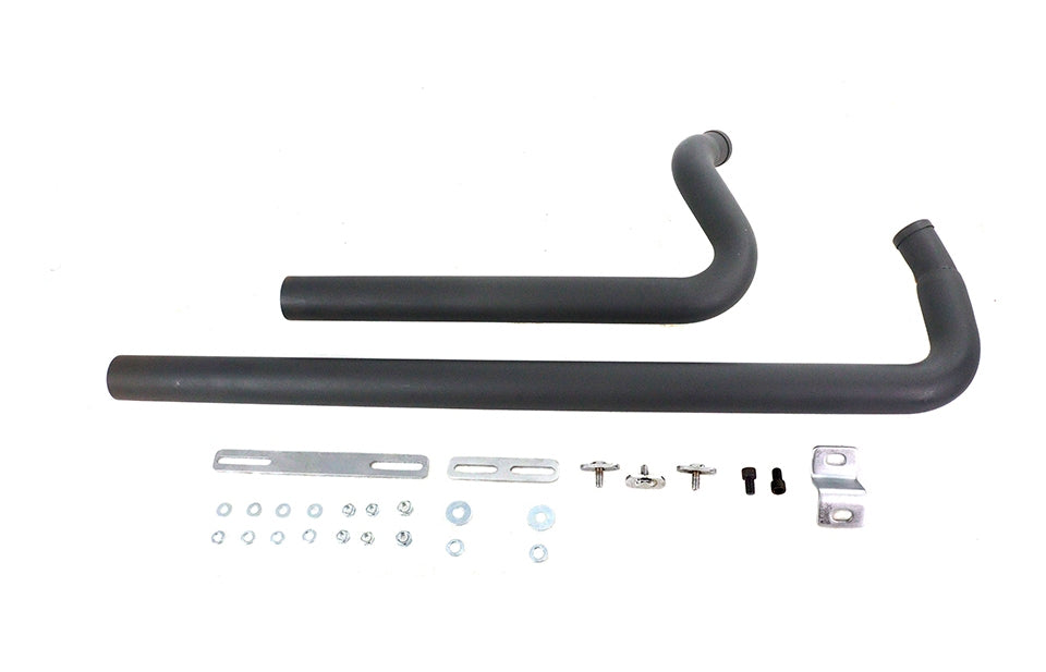 V-Twin Mfg. Shotgun Style Drag Pipe Set For Harley Softail 1986-2006