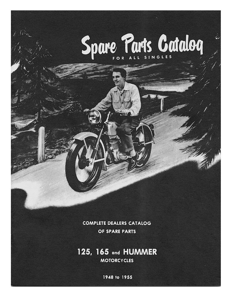 V-Twin Mfg. Spare Parts Catalog For Harley Hummer 1948-1955