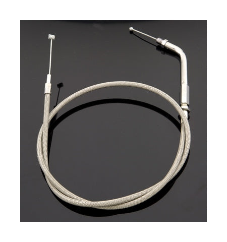  V-Twin Mfg. Stainless Steel Throttle Cable For Harley 1981-1989