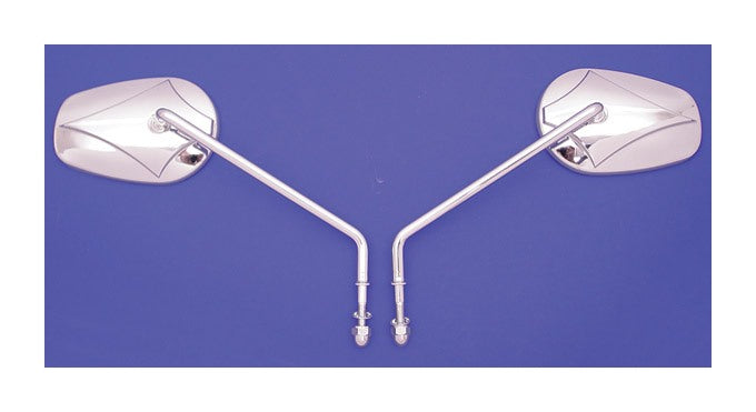 V-Twin Mfg. Teardrop Long Stem Mirror Set