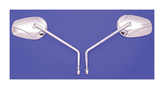  V-Twin Mfg. Teardrop Long Stem Mirror Set