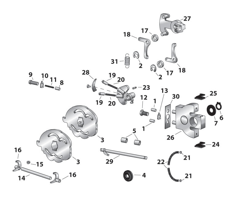  V-Twin Mfg. Transmission Shifter Cam Plate For Harley Sportster 1952-1976