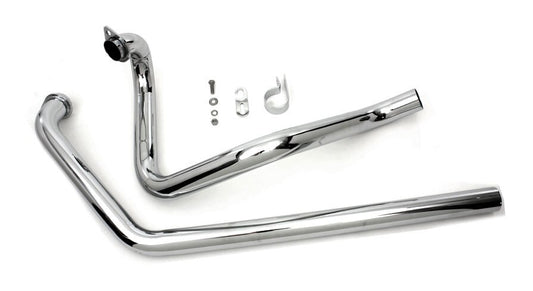  V-Twin Mfg. True Dual Exhaust Header Pipe Set For Harley FL 1970-1984