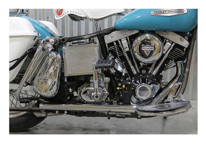  V-Twin Mfg. True Dual Exhaust Header Pipe Set For Harley FL 1970-1984