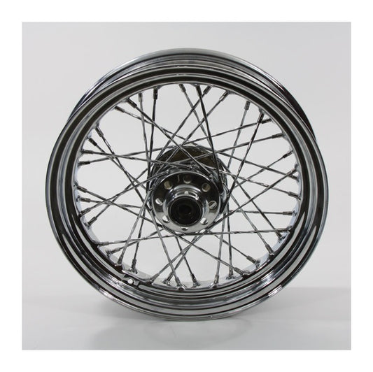  V-Twin Mfg. Twisted Spoke Chrome 16" X 3.0" Front Wheel For Harley FLSTS 1996-1999