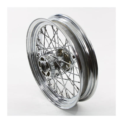 V-Twin Mfg. Twisted Spoke Chrome 16" X 3.0" Front Wheel For Harley FLSTS 1996-1999
