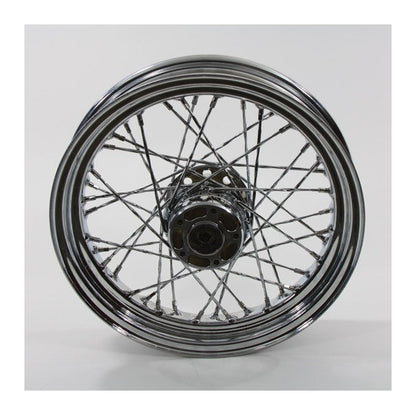 V-Twin Mfg. Twisted Spoke Chrome 16" X 3.0" Front Wheel For Harley FLSTS 1996-1999