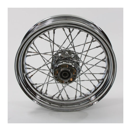  V-Twin Mfg. Twisted Spoke 16" X 3.0" Front Wheel For Harley FLSTS 2000-2007