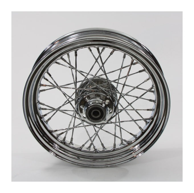 V-Twin Mfg. Twisted Spoke 16" X 3.0" Front Wheel For Harley FLSTS 2000-2007