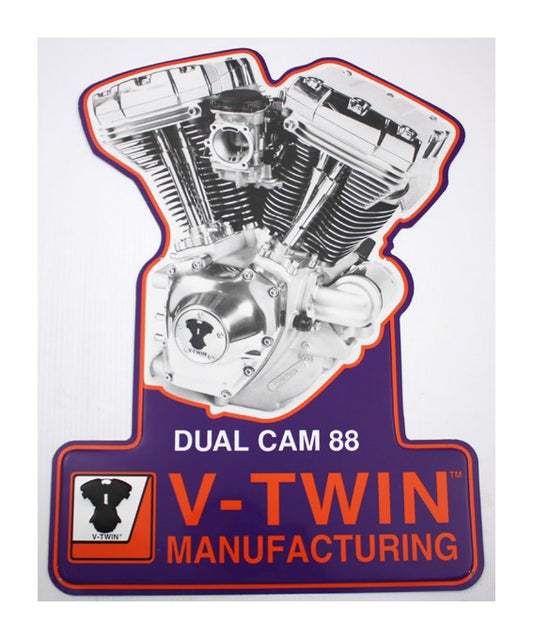  V-Twin Mfg. V-Twin Brand Twin Cam Motor Plaque