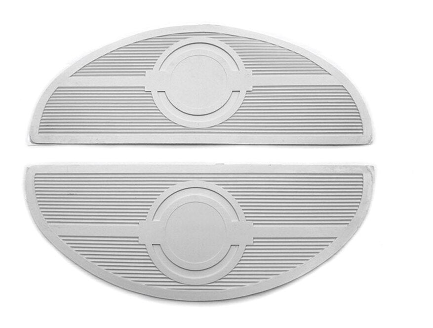 V-Twin Mfg. White Floorboard Mats For Harley 1941-1973