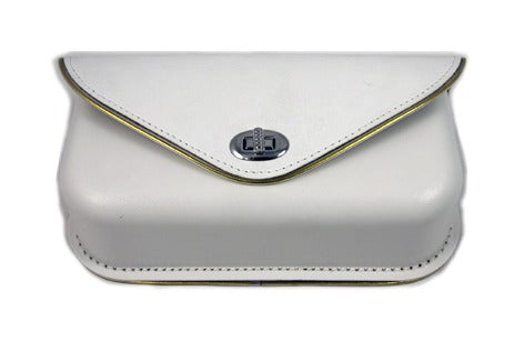 V-Twin Mfg. White Windshield Pouch For Harley FL