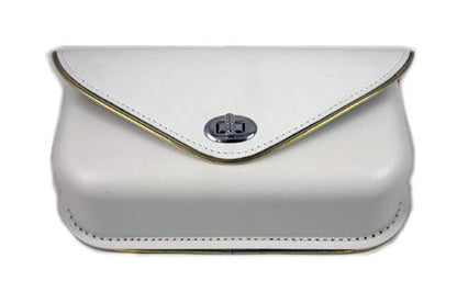 V-Twin Mfg. White Windshield Pouch For Harley FL